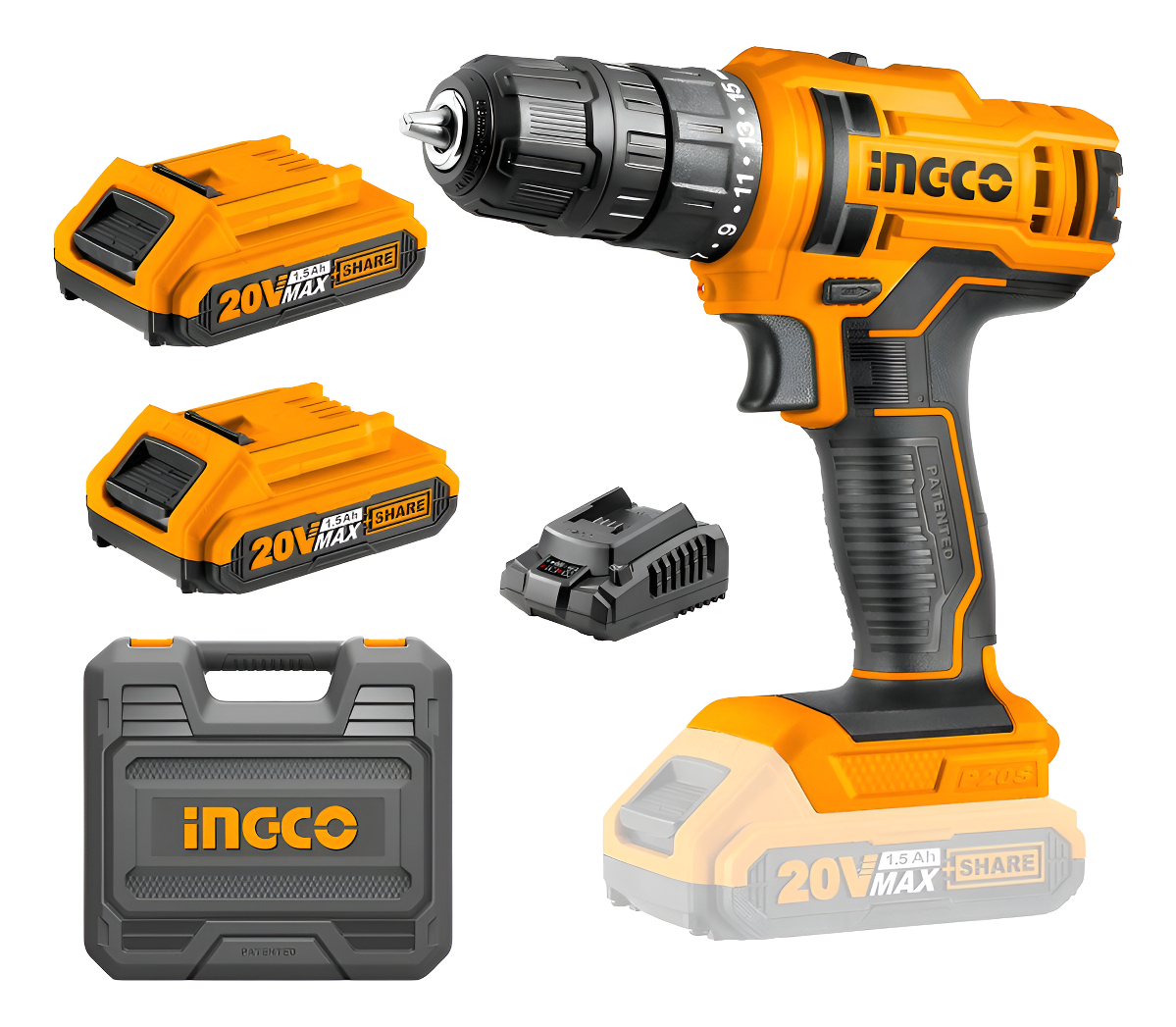 Atornillador 20v Cdli20028 P20s 2 Bat Y Cargador Ingco Super