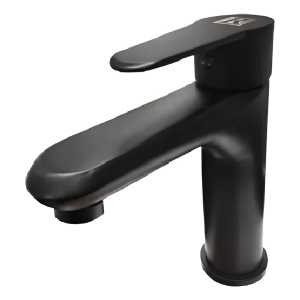 Monocomando Griferia De Lavatorio Bacha Negro 17cm Rimontti