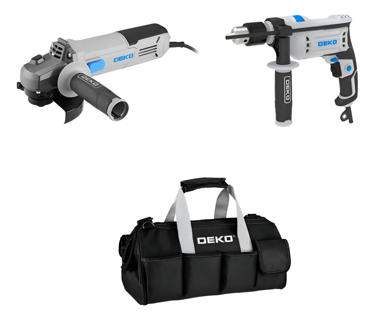 Combo Amoladora + Taladro + Bolso Deko