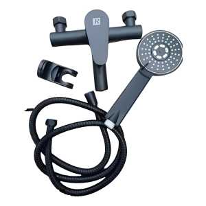 Monocomando Ducha Rimontti Bañera Negro 50988 Maria