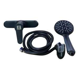 Monocomando Ducha Acero Inoxidable Negro - 51906