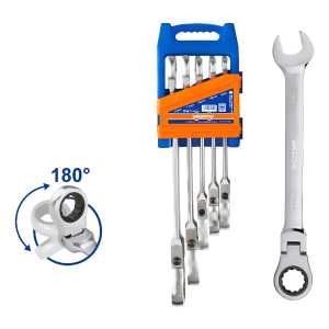 Set X 5 Llave Combinada Crique Cabeza Movil Wsp5205 Wadfow