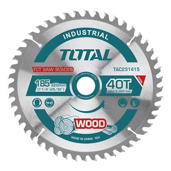 Disco Sierra Circular 40d 185mm 7 1/4 '' Total Tac231415