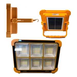 Foco Led Recargable Solar Y Usb 30w 700lm Plastico Maria