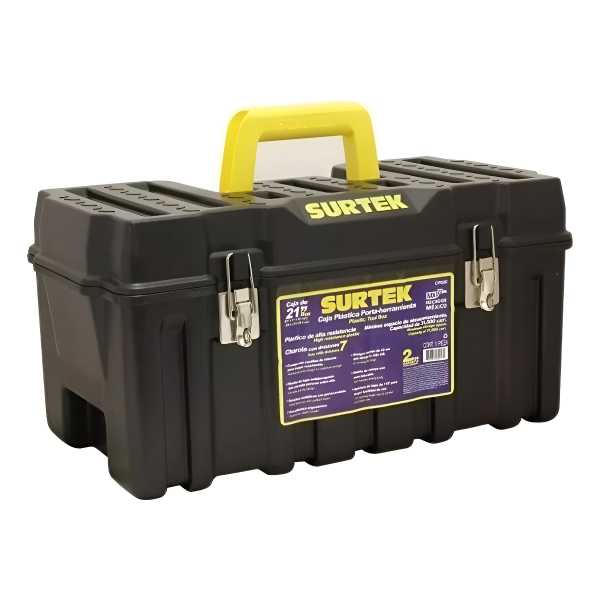 Caja De Herramientas Surtek Grande Resiste 140kg 26 Pulgadas