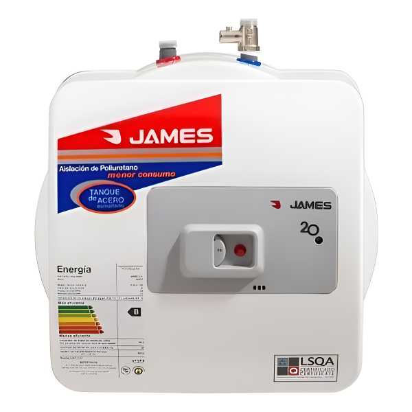 Calefon Termotanque James 20 Lts Acero Bajo Mesada