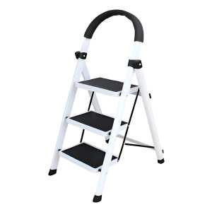 Escalera De Acero Tijera Plegable 3 Escalones Antideslizante