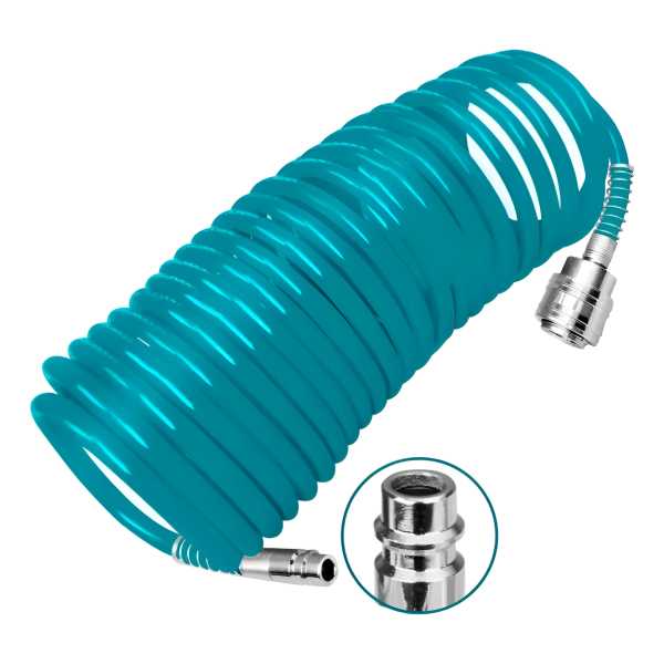 Manguera Espiral Para Compresor 10mts C/acople 6mm-8mm Total