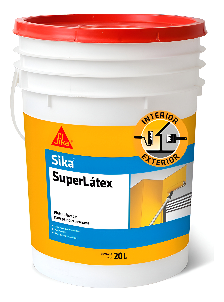 Pintura Lavable Antihongo Superlatex Sika Blanco 20l Acabado