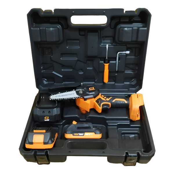 Mini Motosierra A Bateria Lusqtoff Black Series Cargador 2