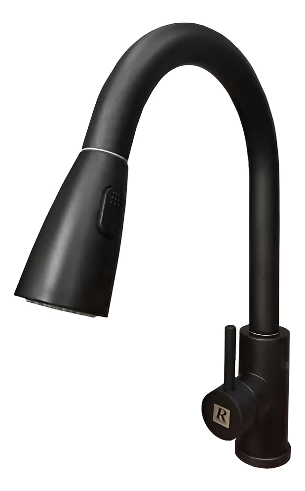 Monocomando Cocina Negro Mesada Rimontti Extraíble - Imagen 2