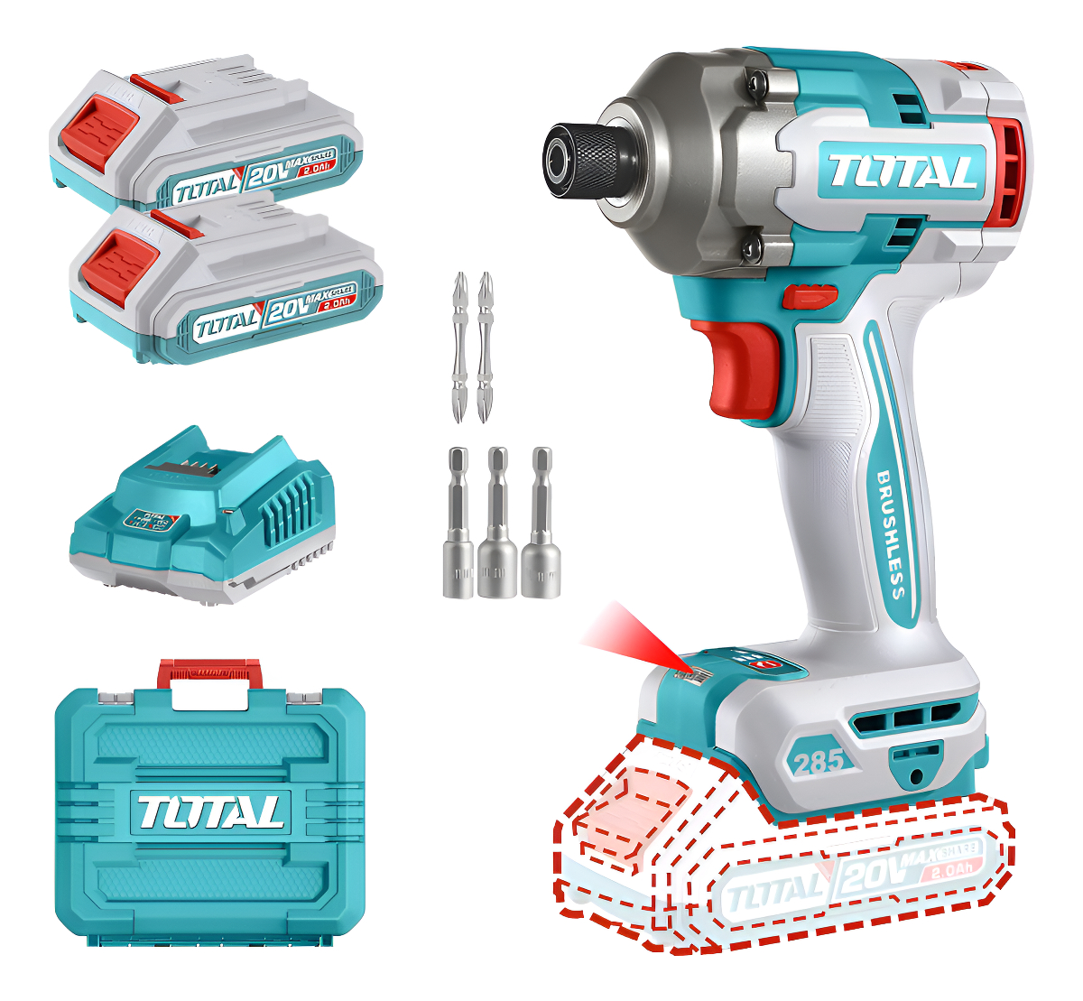 Atornillador De Impacto Inalámbrico Total Industrial