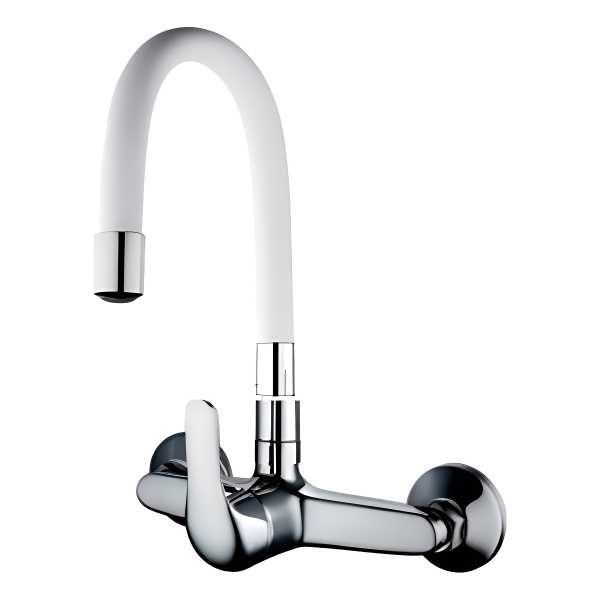 Monocomando Cocina Pared Rimontti Pico Flexible Blanco 51576