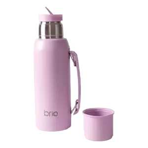 Termo 1 Litro Acero Inox Brio Con Tapón Cebador Color Lila