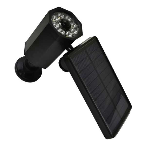 Lampara Solar Imitacion Camara Seguridad Sensor Movimiento