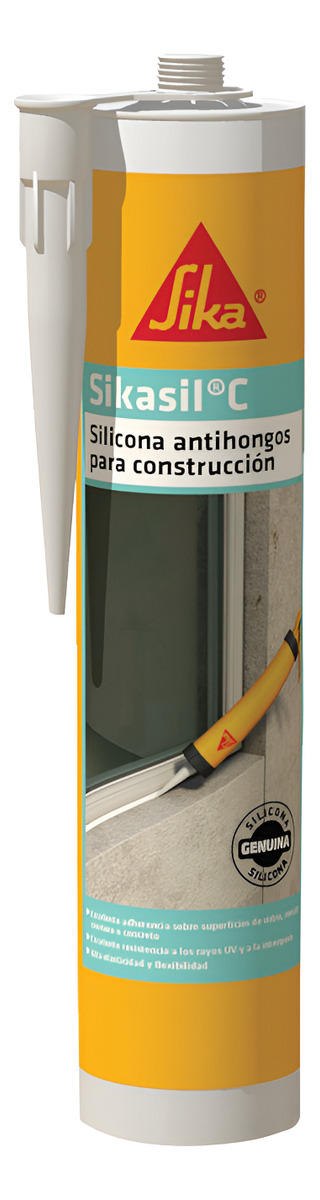 Silicona Neutra Sikasil C Negro, Blanca Y Transparente 300ml