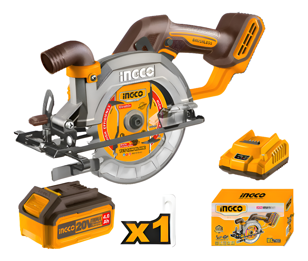 Sierra Circular 20v P20s 140mm C/carg C/bat Ingco Csli14021