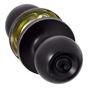 Cerradura De Pomo En Acero Negro Con Llave