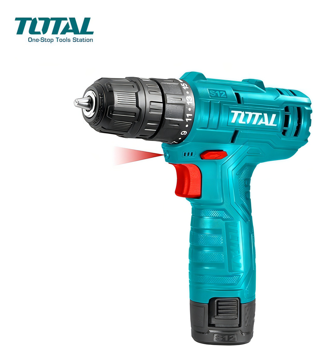 Taladro Atornillador 1 Bateria 12v Total Tdli1241 G P Color Verde