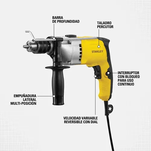 Taladro Percutor 800w + Accesorios Stanley Stdh8013ka-b2c - Imagen 2