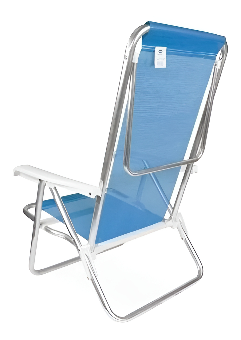 Reposera Silla Plegable Mor 8 Posiciones Azul Resistente - Imagen 10