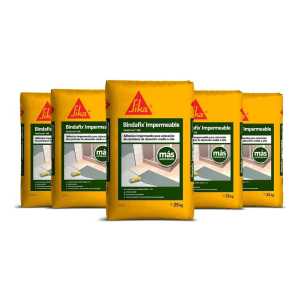 Pack 5 Bolsa 25k Adhesivo Cerámica Sika Bindafix Impermeable
