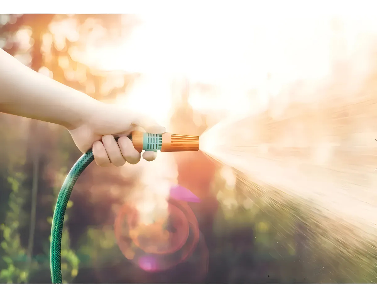 Manguera Jardín Flex 20m Acoples Con Boquilla Y Soporte - Imagen 3