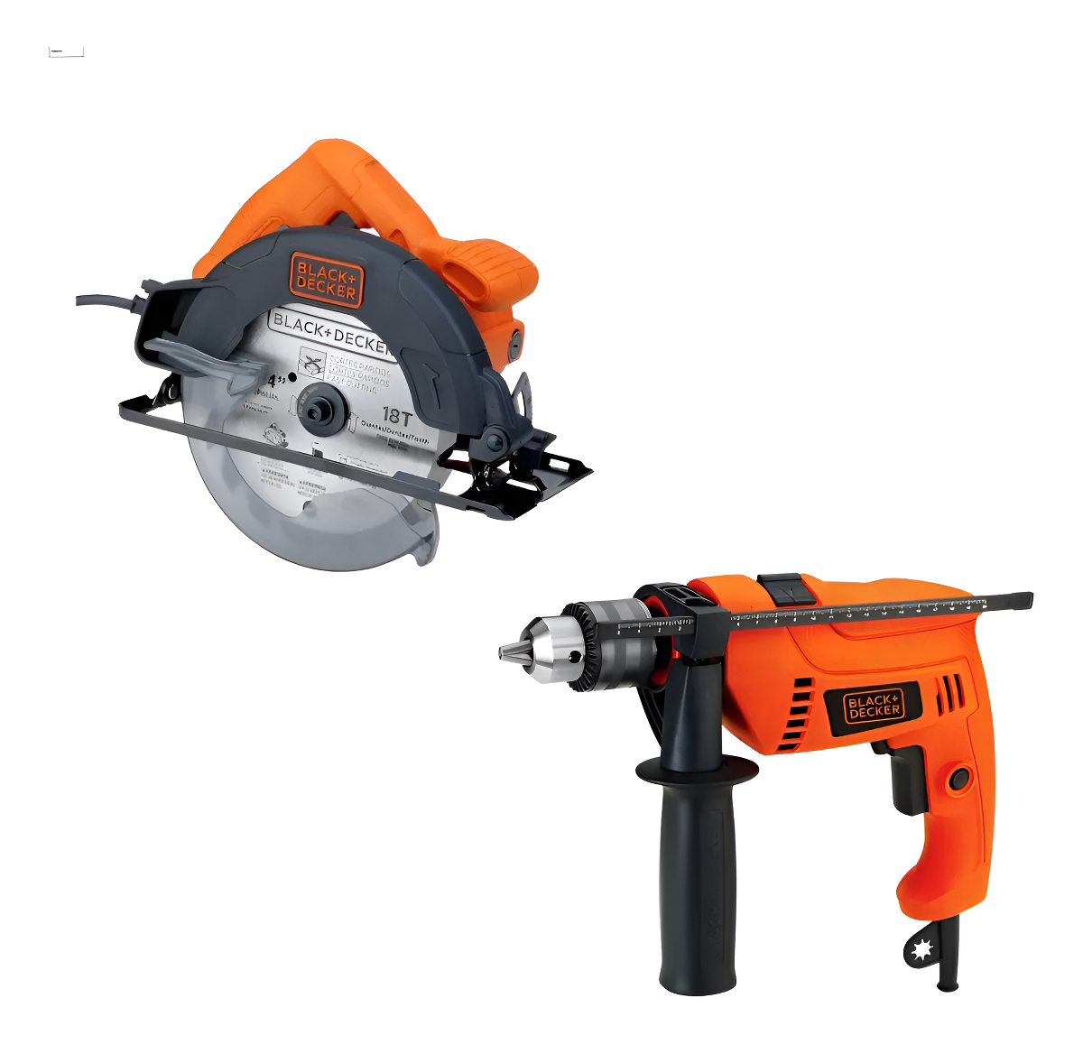 Taladro Percutor Atornillador Eléctrico + Sierra Circular 14