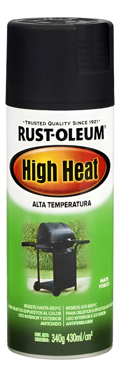Rust-oleum Alta Temperatura Pintura Aerosol 430ml Color Negr