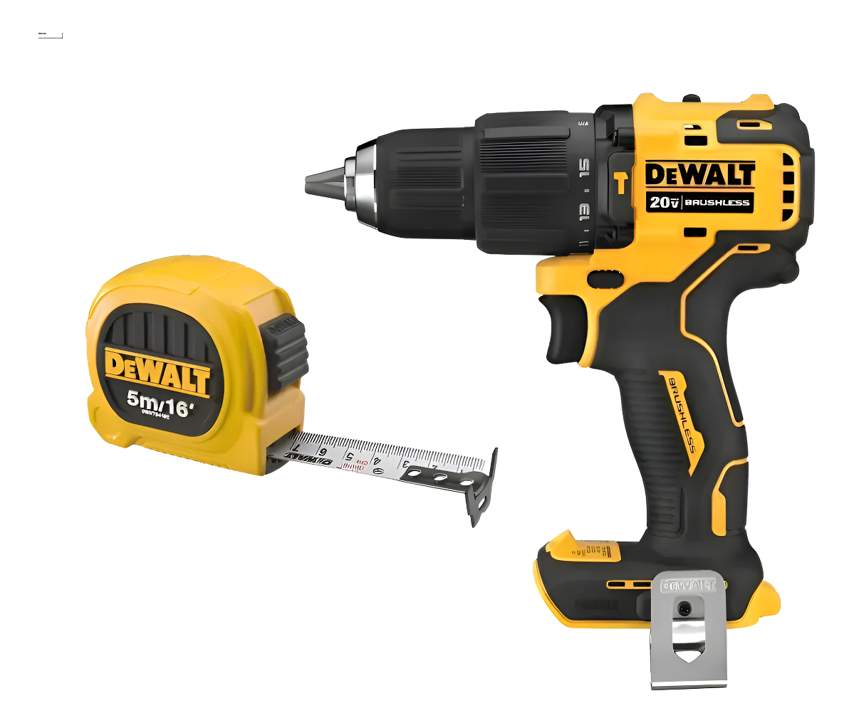 Taladro Percutor Inalámbrico Dewalt Dcd709b + Cinta Metrica