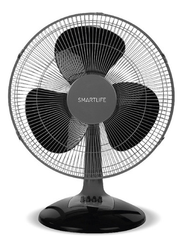 Ventilador De Mesa Smartlife 40cm 3vel 50w Con Oscilación Estructura Negro Aspas Negro Diámetro 40 Cm