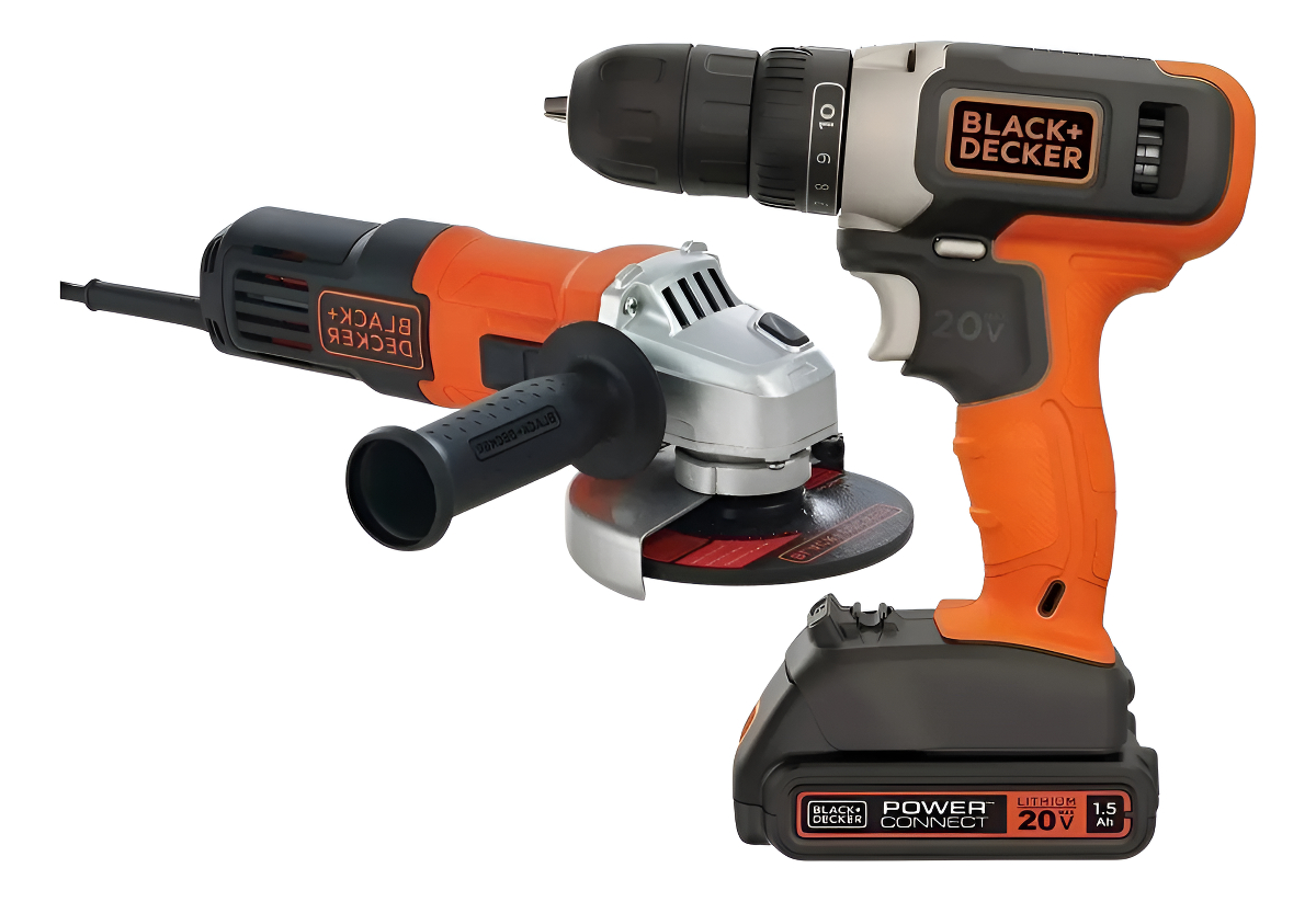 Taladro Atornillador Bcd702c1 + Amoladora Angular Black+deck