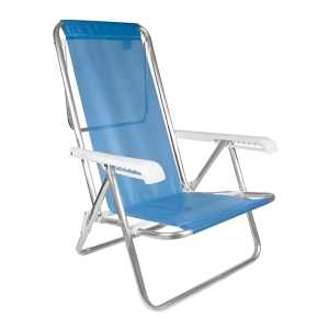 Reposera Silla Plegable Mor 8 Posiciones Azul Resistente