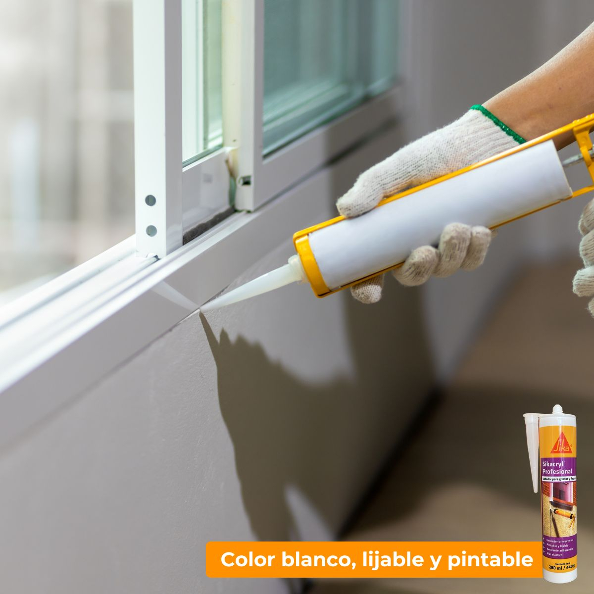 Sellador Sikacryl Profesional Grietas Cartucho X 280ml Sika - Imagen 8