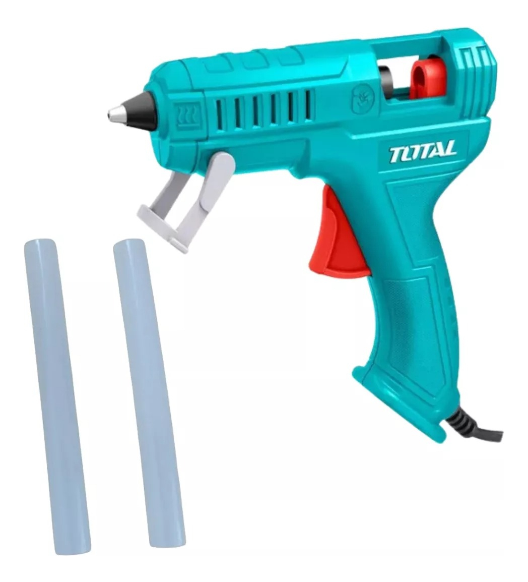 Pistola Eléctrica Para Silicona 100w Total - 7mm Color Turquesa - Imagen 3