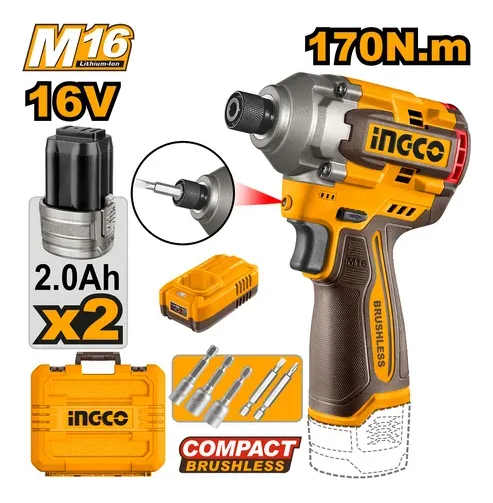 Atornillador De Impacto A Bateria 16v 170nm Cirli16178 - Imagen 2