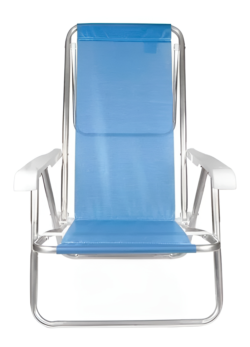 Reposera Silla Plegable Mor 8 Posiciones Azul Resistente - Imagen 8