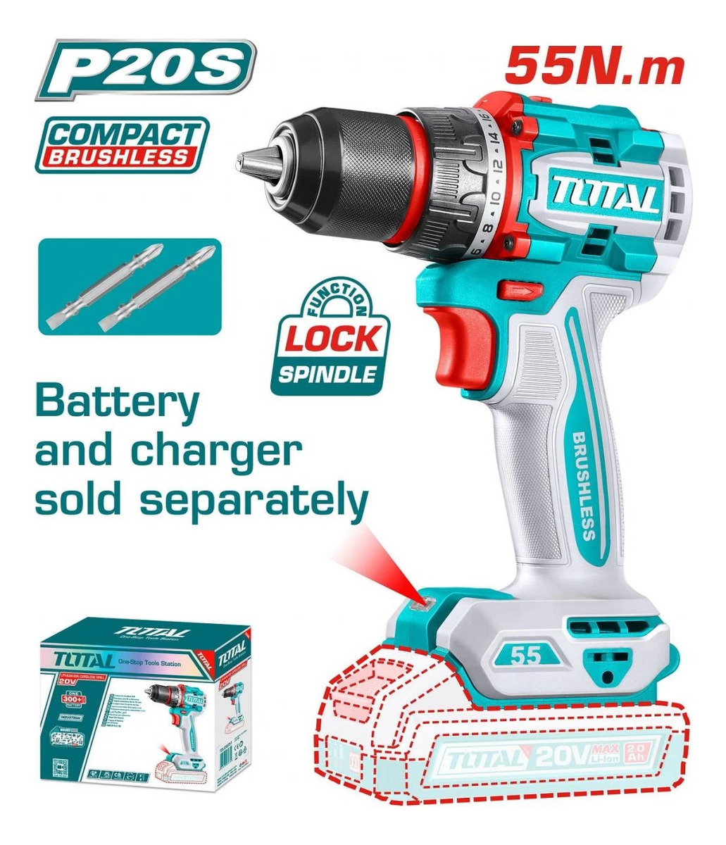 Taladro Inalámbrico Total 55 13mm Tdli205581 Turquesa 50/60hz 50/60 Hz - Imagen 2