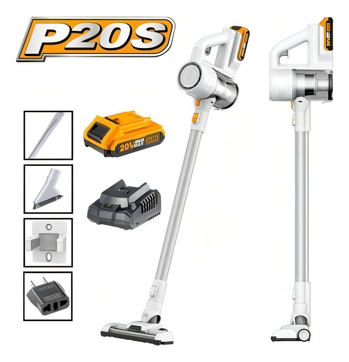 Aspiradora Ciclonica P20s C Bat 2ah Y Cargador Cvli2006 Color Anaranjado Naranja