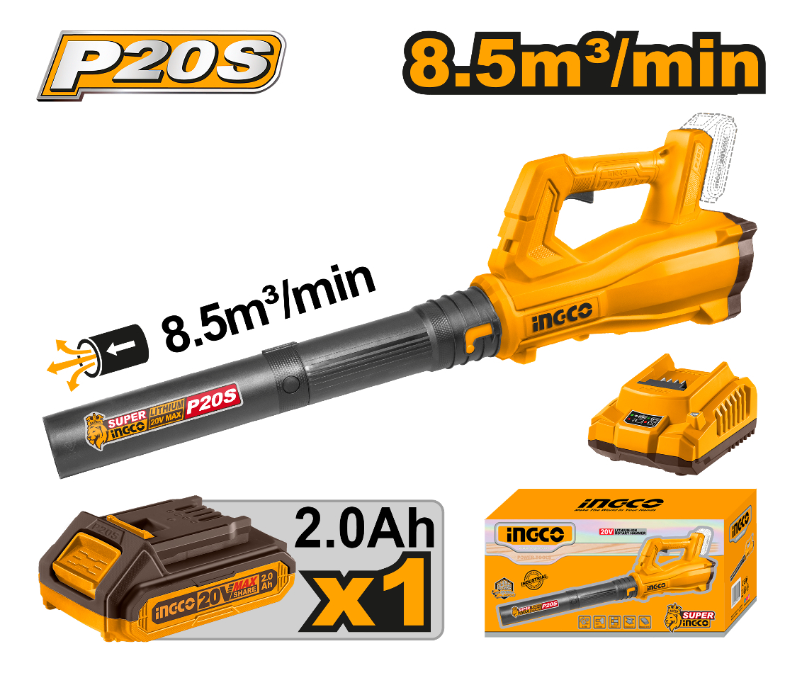 Soplador Ingco + 1 Bateria 2,0ah Y Cargador Normal - Imagen 2