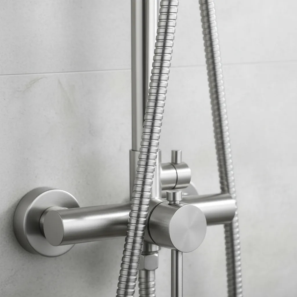 Monocomando Ducha C/barra Cromado Acero Inox - Imagen 2