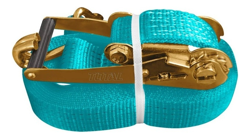 Correa Tensora Con Ratchet 10mt Para 3ton Total Thtrs3101 Color Verde Jade