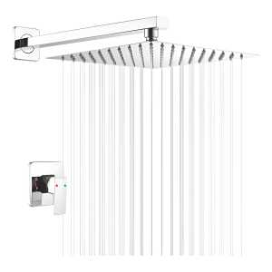 Monocomando Emb Ducha Cromadac/brazo Pared Y Roseta Cuadrado