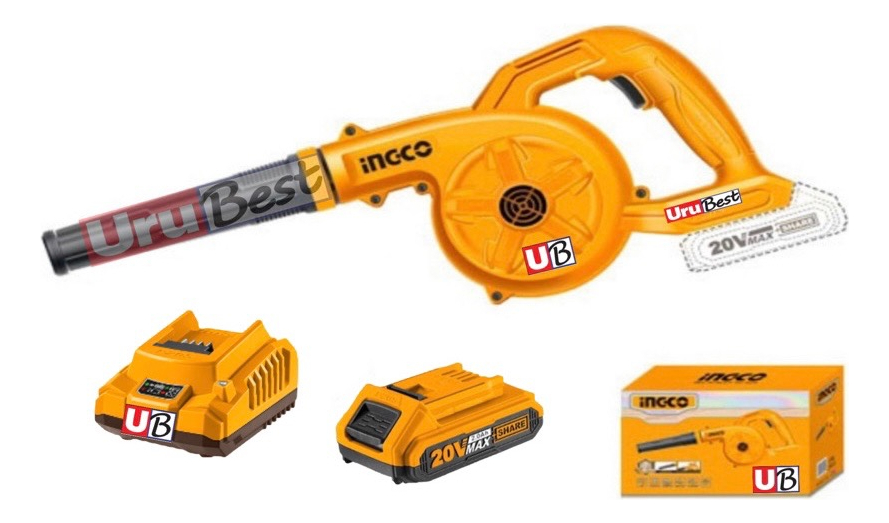 Soplador Inalambrico Bateria Cargador Ingco Cabli200281 Naranja Claro - Imagen 3