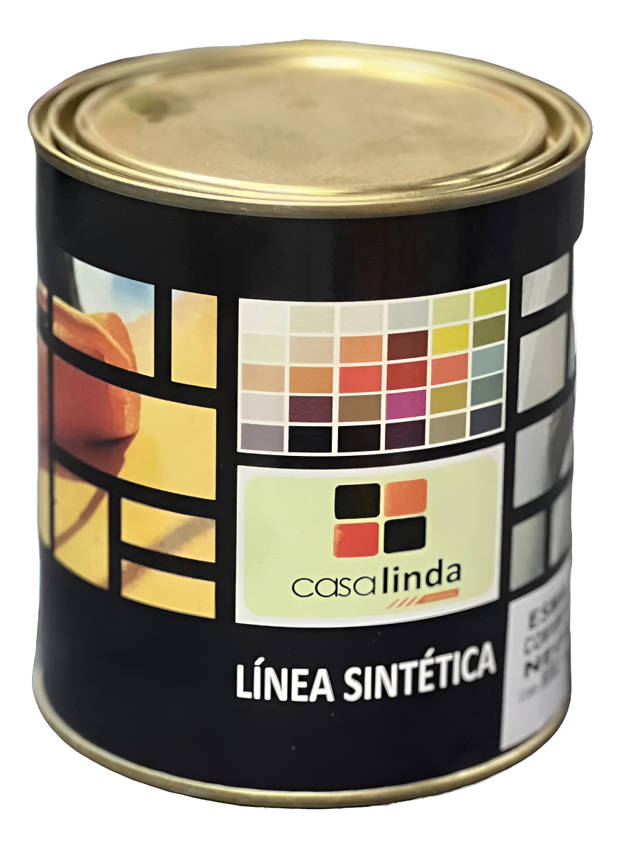 Pintura Esmalte Sintético 900 Ml Negro Mate Calidad Promet