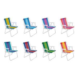 Silla Alta Mor, Aluminio, Colores Surtidos - 002101