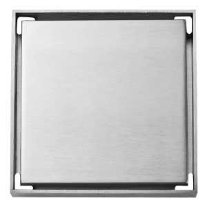 Rejilla Ciega O Para Revestir 10x10 Gris Satin Desagüe Baño