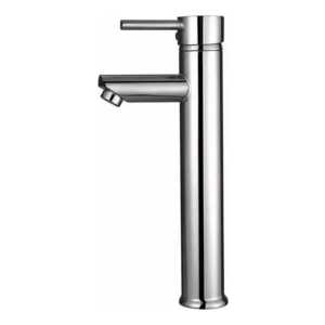 Monocomando Lavatorio Palito Alto Bacha 30 Cm Uhome Ed Acabado Cromado Color Plateado