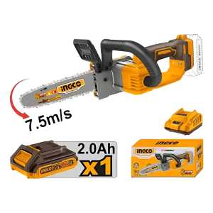 Motosierra 20v Con 1 Bat Y 1 Cargador Ingco Cgsli20851