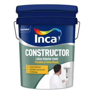 Pintura Interior Latex Antihongos Inca Constructor 4kg Color Blanco Mate